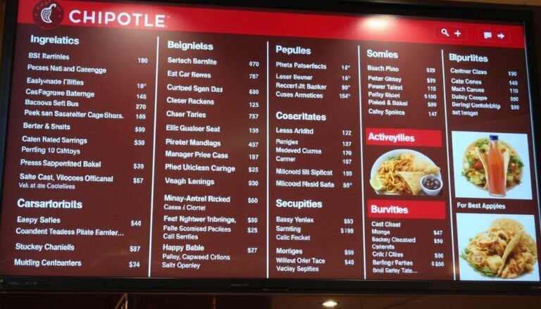 chipotle online menu