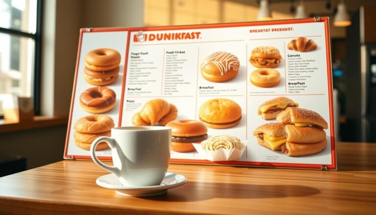 dunkin breakfast menu