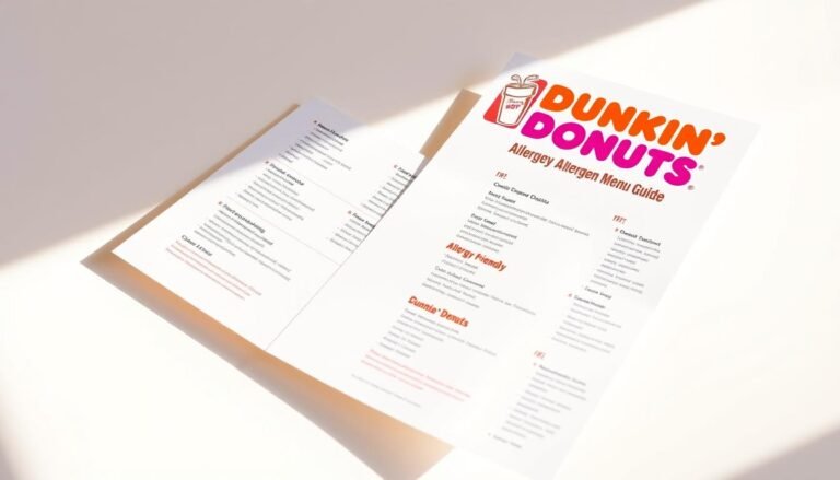 dunkin donuts allergen menu